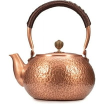 Pure Copper Kettle, Boiling Teapot, Handmade Hammered Copper Teapot, Copper Household Health Uncoated Teapot, 1.2L(41oz)