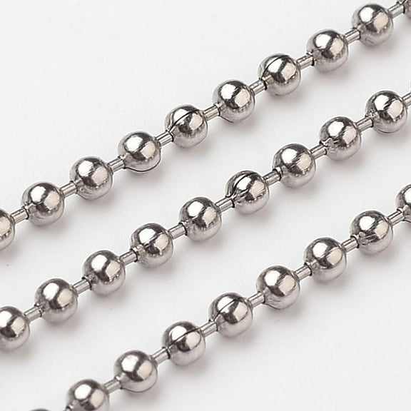 32.8 Feet(10m) 304 Stainless Steel Ball Chains DIY Craft Chain with Spool Stainless Steel Color Ball Chains Resistant Chains for Women Jewelry Making Necklace 2mm Silver DIY