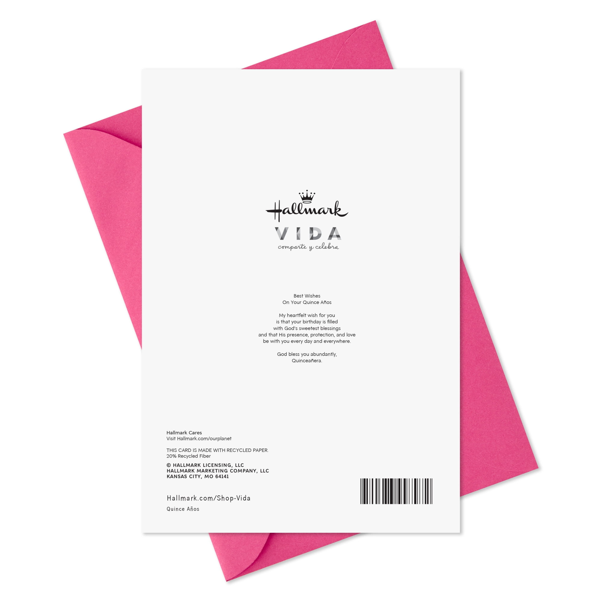 Hallmark VIDA Spanish-Language Quinceañera Card (God's Sweetest Blessings)