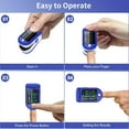 thumbnail image 6 of Pulse Oximeter Fingertip,Oxygen Monitor Fingertip Pulse Ox Heart Rate and SpO2 Finger Pulse Oximeter,Blood OxygenMonitor with Lanyard, 6 of 7