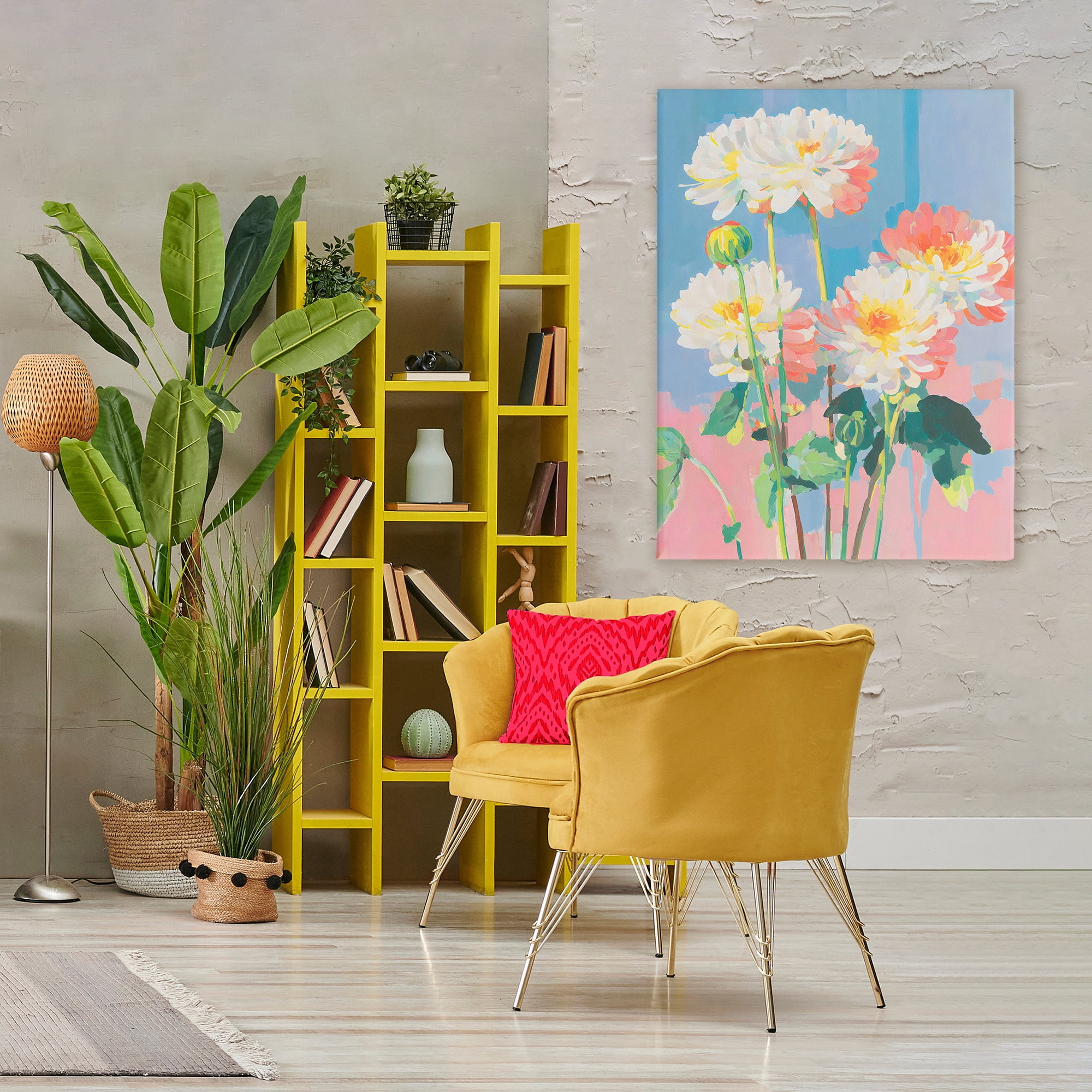 Stupell Industries Colorful Chrysanthemum Impressions Canvas Wall Art, design by Sisi and Seb