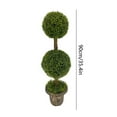 thumbnail image 3 of FYHALE 2026 New 3FT Artificial Ball Boxwood Trees, UV Resistant & Weatherproof Outdoor Fake Plants for Low Maintenance Indoor, Garden & Patio, 3 of 6