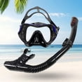 thumbnail image 4 of Set de Buceo kusrkot Equipo de snorkel seco Gafas de natación Azul negro, 4 of 7