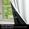 thumbnail image 3 of PiccoCasa 2 Panels Bedroom Waterproof 100% Blackout Curtains White 42"x84", 3 of 7