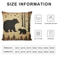 thumbnail image 5 of COMIO Bear Throw Pillow Covers Soft Wild Animal Cushion Covers for for Couch Sofa Rustic Cabin Country Nature Wildlife Bear Tree Yellow Brown Decorative Pillowcases Outdoor Pillows Covers, 5 of 5