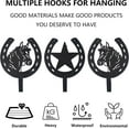 thumbnail image 3 of 3PCS Horse Star Rustic Ranch Horse Head Hook Coat Hooks, Key Hooks, 3 of 15