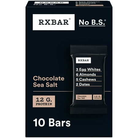 RXBAR, Chocolate Sea Salt Gluten-Free Protein Bars, 10 Count