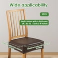 thumbnail image 4 of Dznils Waterproof PU Chair Seat Covers for Dining Room, Washable Chair Slipcovers, Set of 2, Brown, 4 of 10