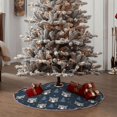 thumbnail image 5 of Salouo Cute Christmas Tree Raccoon Christmas Tree Skirt 30" Farmhouse Christmas Decorations Snowman Xmas Tree Skirt Tree Mat for Holiday Party Decor, 5 of 8
