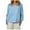 Sky Blue, variant on biudgviw 3/4 Sleeve Tops for Women Lightweight Crew Neck Linend Pullover Shirts Casual Loose Classic Blouses Fall Trendy Outfits