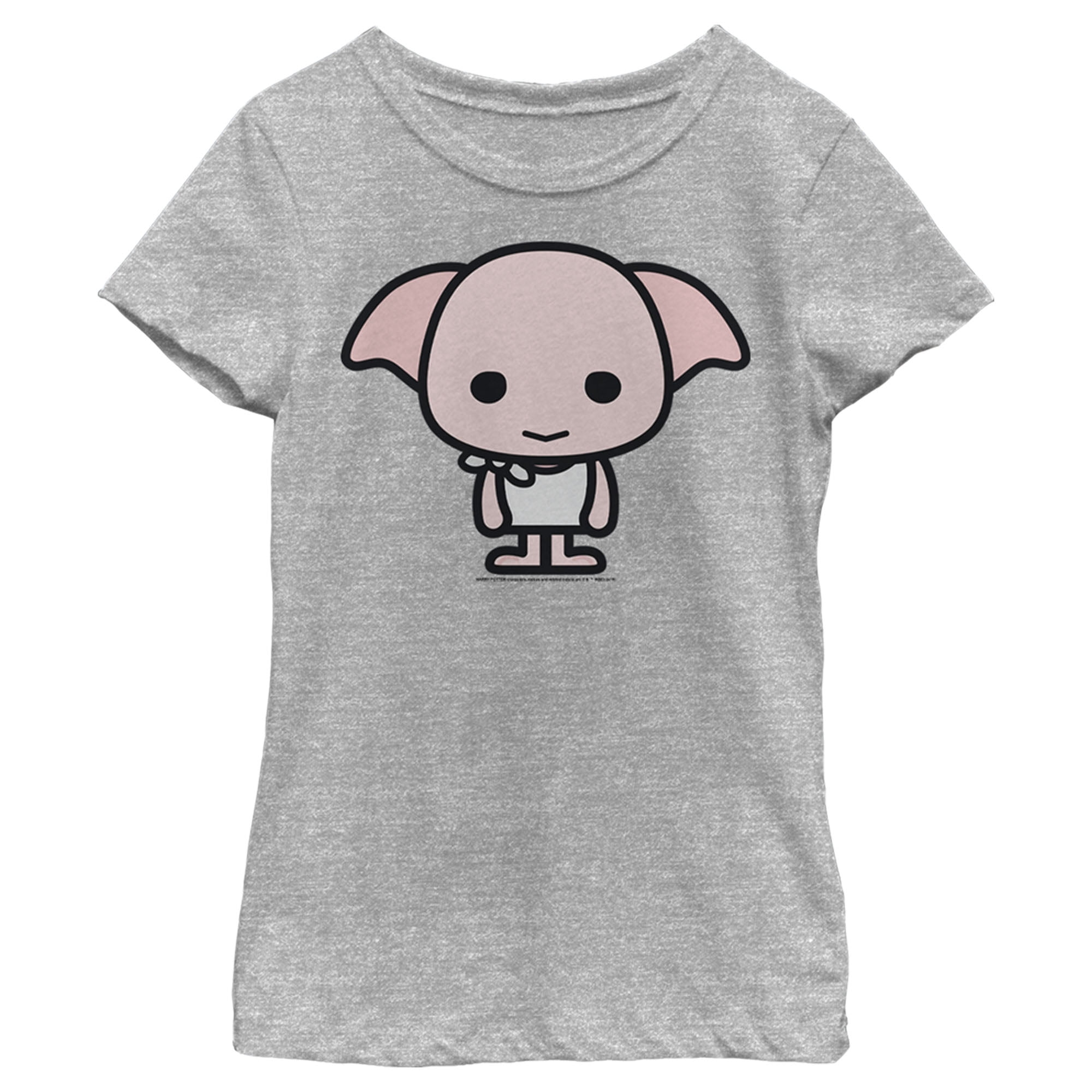 Girl S Harry Potter Dobby Kawaii Cutie Graphic Tee Athletic Heather Large Walmart Com