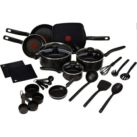 

DFXFP Initiatives Nonstick 20 Piece Pots And Pans Cookware Set Black