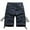 Dark Blue, variant on Turilly Plus Size Shorts for Men Casual Pure Color Outdoors Pocket Beach Work Trouser Cargo Shorts Pant