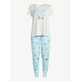 thumbnail image 4 of Joyspun Women’s Short Sleeve T-Shirt and Joggers Pajama Set, 2-Piece, Sizes S to 3X, 4 of 4