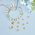thumbnail image 3 of 8 Shapes 80pcs Stainless Steel Spacer Bead Caps Flower End Cap Spacers Golden Caps Spacer Beads Jewelry Making Metal Bead Caps for Bracelet Necklace 5-15mm Diameter Colorful, 3 of 9