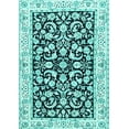 thumbnail image 1 of Ahgly Company Machine Washable Indoor Rectangle Persian Turquoise Blue Traditional Area Rugs, 2' x 5', 1 of 4