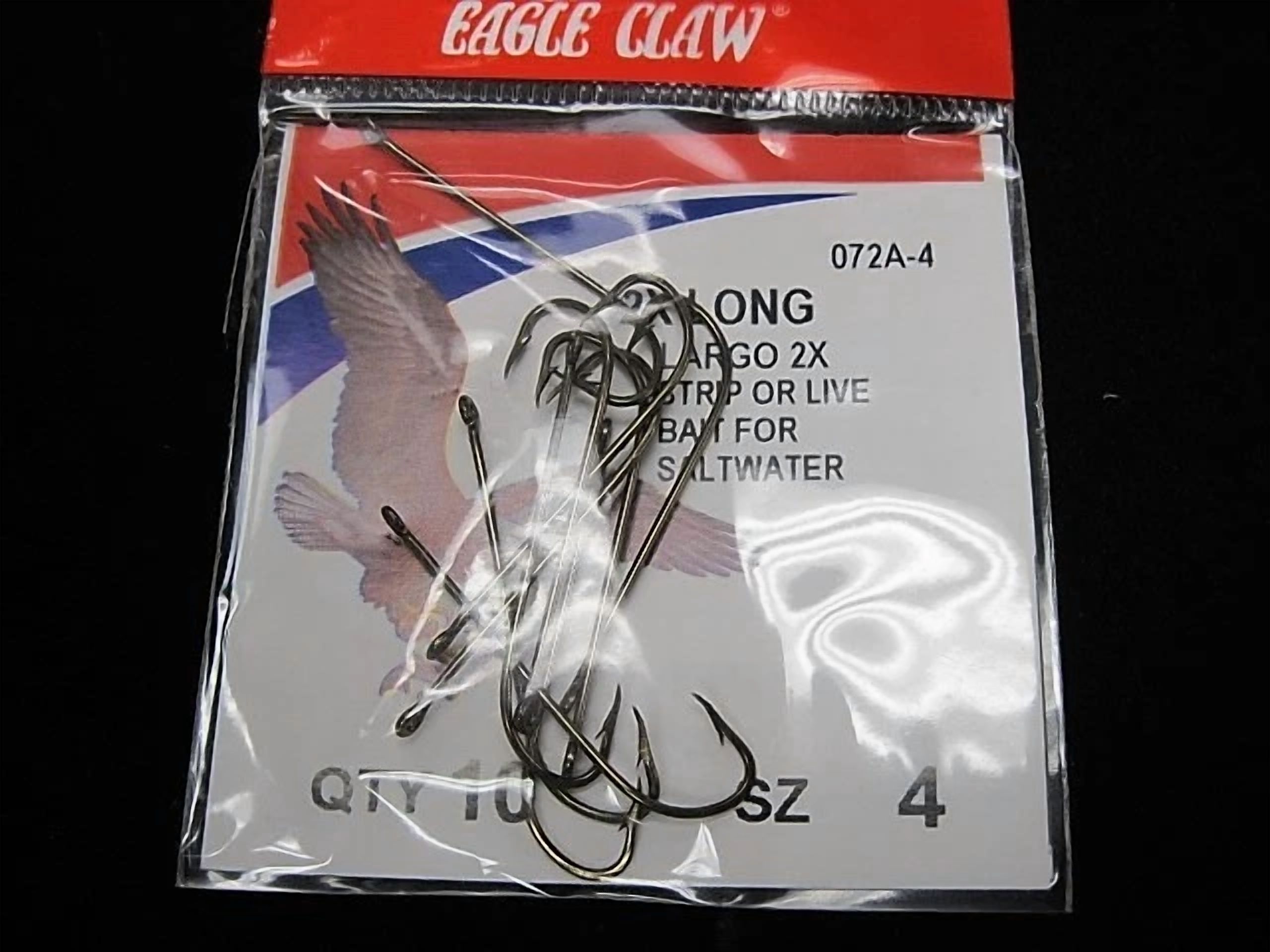 Eagle Claw Fishing 072A-4 Classic Hooks 5 Packs Of 10 Hooks Per Pack = 50 Hooks