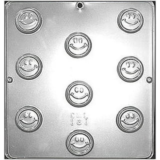 Hard Candy Mold – Smiley Face round mint 1 1/4″ – Cake Connection