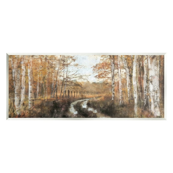 Stupell Industries Autumn Birch Tree Grove Scenery Landscape Painting Unframed Art Print Wall Art