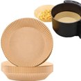 thumbnail image 1 of Papier Jetable pour Friteuse à Air Chaud : 200 Pcs Papier Parchemin Rond 6.3 Po pour Cuisson, 1 of 9