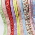 thumbnail image 2 of Cinta Jacquard de flores brillantes con purpurina, 5 yardas, 10-25MM, adornos para el cabello DIY, falda, accesorios para Collar de mascota, 2 of 5
