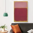thumbnail image 4 of Póster de Mark Rothko, rosa, rojo sobre amarillo, 1961, pintura decorativa, lienzo, arte de pared, carteles para sala de estar, pintura para dormitorio, 60 x 90 cm, 4 of 6
