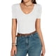 thumbnail image 1 of Xishao Body para mujer con cuello en V profundo y manga corta abombada, ajuste entallado, blusa casual elegante Xishao ropa, 1 of 2