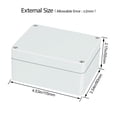 thumbnail image 2 of Project Box ABS Plastic Junction Box IP65 Waterproof Weatherproof Electrical Enclosoure Power Box for Electric Gray White 4.53"x 3.54"x 2.17"(115 x 90 x 55) (2Pcs), 2 of 7
