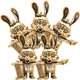 thumbnail image 4 of Golden Brass Bunny Pendant Creative Key Chain Accessory 5Pcs, 4 of 5