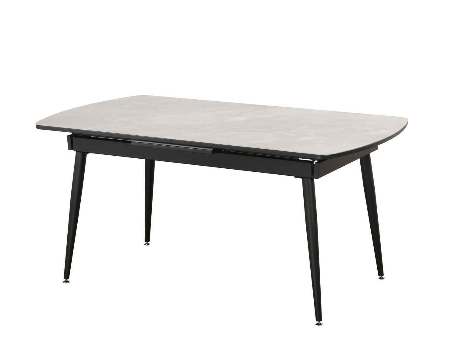 Table à manger avec Ext. Feuille, Noir/Gris