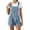 Blue, variant on Womens Overalls Shorts Denim Bib Straps Shorts Casual Solid Color Rompers Jumpsuits With Pockets Pants