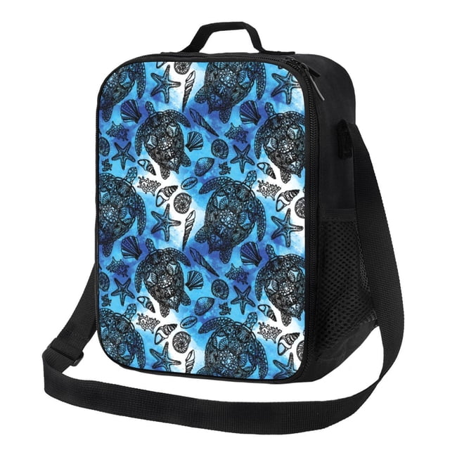 Disketp Turtle,Shell Algae Starfish Coral Bolsa Térmica Estampada para Almuerzo, Lonchera para Hombres y Mujeres Adultos