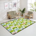 thumbnail image 4 of SKYSONIC Area Rug Cute Frogs Wear Flower Clothes Nursery Rug Floor Mat Kids Playing Mat for Living Room Bedroom, 72x48 in, 4 of 6