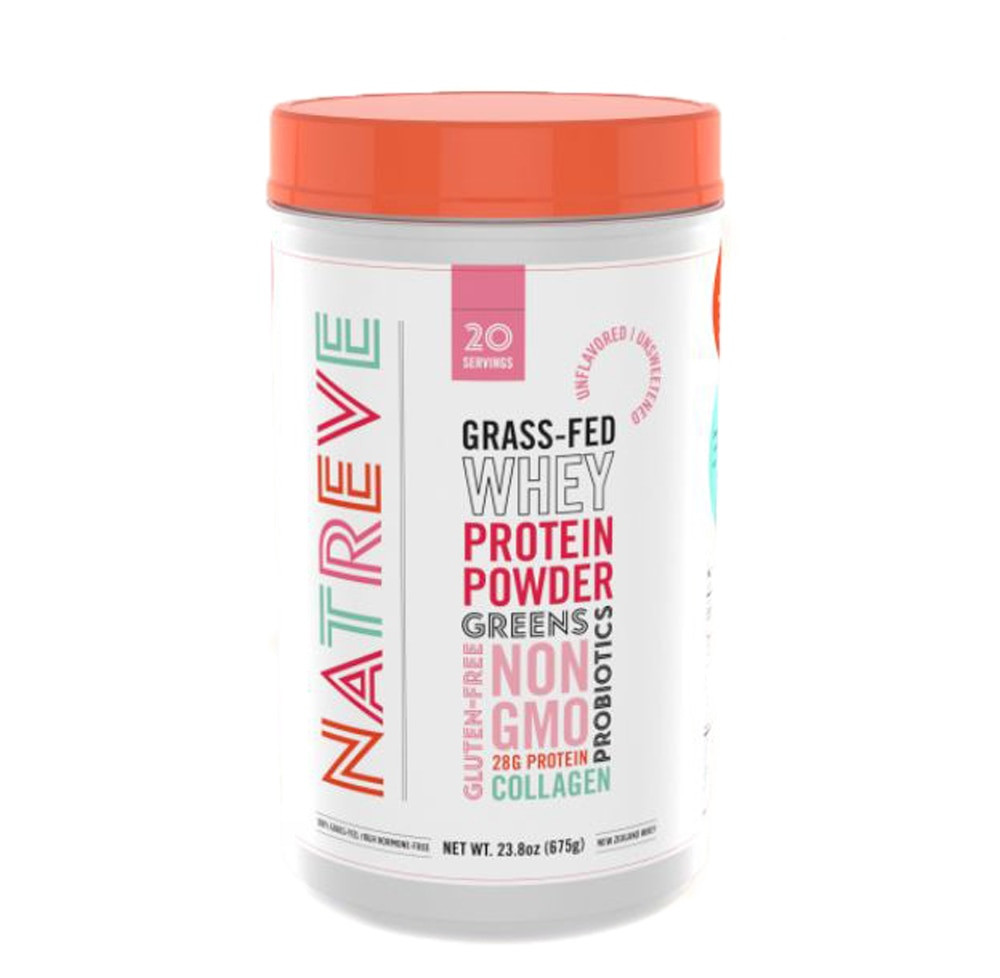 Natreve New Zealand Whey Protein Powder Unflavored Unsweetened 23.8