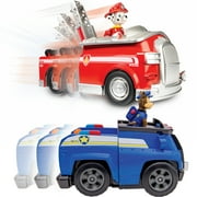 Paw Patrol - Chase's Deluxe Cruiser & On a Roll Marshall, Figures and Vehicles with Sounds