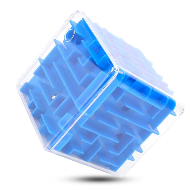 Laberinto Cúbico De Juguete Para Niños, Juego De Rompecabezas De Plástico, Educación Temprana, Regalos Maravillosos Para Niños, Azul, Amarillo, Verde, Rojo, 9,1x9,1x9,1 Cm