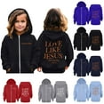 thumbnail image 7 of Kids Girls Hoodies Jesus Loves You Hooded Sweatshirts Long Sleeve Graphic Hoodies Cute Loose Pullover Top Crop Tops Winter Clothes Boy Clothes 6-7 Years Cute&nbsp;Boy Girl&nbsp;Clothing, 7 of 7