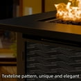 thumbnail image 5 of Walsunny 28" Propane Fire Pit Table 50,000 BTU Steel Gas Fire Pit with Removable Lid & Waterproof Cover and Tables, 5 of 7