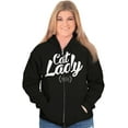 thumbnail image 3 of Cat Lady Officially Certified Funny Zip Hoodie Sweatshirt Women Brisco Brands S, 3 of 5