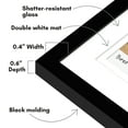 thumbnail image 5 of Americanflat 4x6 Picture Frame with Shatter-Resistant Glass with 2x3 Mat Instant Print Photos Mini - Black, 5 of 8