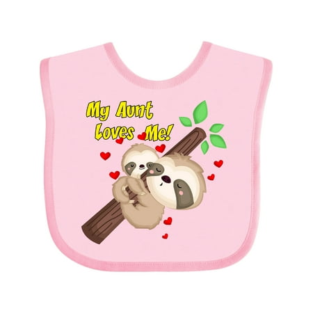

Inktastic My Aunt Loves Me Gift Baby Boy or Baby Girl Bib