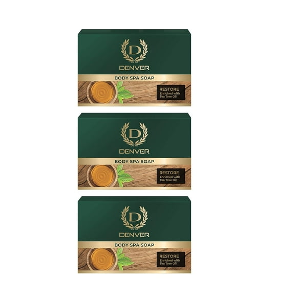 DENVER Restore Body Spa Soap - 125GM Each (Pack of 3)