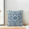 thumbnail image 3 of Navy Blue Boho Pillow Covers 16x16 Inch 2 Pcs,Vintage Bohemian Carpet Style Decorative Throw Pillows for Couch,Navy Flower Print Farmhouse Decor Pillowcase Linen Cushion Cover for Bed Sofa, 3 of 6