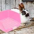 thumbnail image 5 of ifundom 1Pc Pink Rabbit Toilet Pet Litter Box with Detachable Grid for Small Animals and Easy Cleaning, 5 of 5