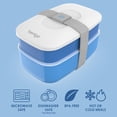 thumbnail image 3 of Bento Box Bentgo Classic con 3 compartimentos y juego de utensilios, color azul, 3 of 7