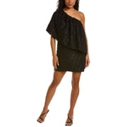 Zac Posen womens One-Shoulder Dress, 0, Black