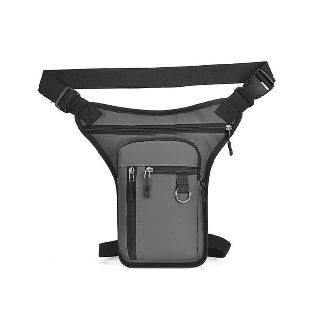 Guardurnaity Riñonera de cuero PU para hombre, reemplazo impermeable, a la moda, con múltiples bolsillos, de Color sólido, para teléfono, tarjeta de Mochilas Gris Guardurnaity AP019045-04