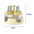 thumbnail image 7 of Seasoning Organizer Holder, Revolving Spice Rack Organizer with 4 Spice Jars, Free Standing Spice Rack Organizer for Cabinet Yellow, 7 of 7