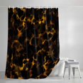 thumbnail image 3 of Shower Curtains for Bathroom, Black Yellow Orange Waterproof Fabric Shower Curtain, Minimalist Abstract Art Decorative Bathroom Curtain for Bathtub, 72"x84", No Hooks Included, 3 of 9