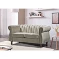 thumbnail image 3 of Uspridefurniture Adibah Velvet 60" Chesterfield Rolled Arms Loveseat -Beige, 3 of 5